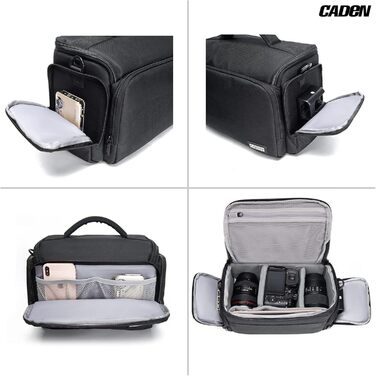 Сумка для камери CADeN, водонепроникна, для Canon, Nikon, Sony (чорна, XL)