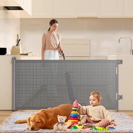 Захист для дитячих воріт Nalezuns, висувний, 0-180 см, сірий, для дітей