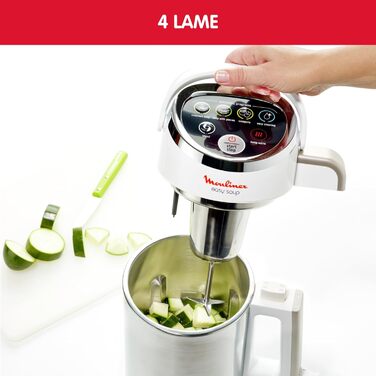 Moulinex LM841110 Easy Soup Blender Heating Mixer (57894031), Plastic, Silver