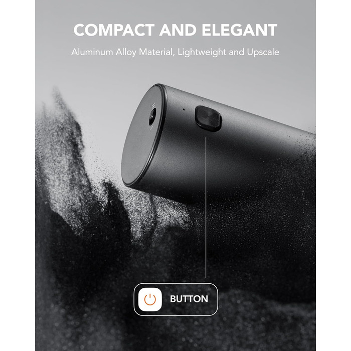 Електрична мельниця для солі та перцю FORLIM, USB-зарядка, регулювання помелу, 7 ступенів, 2 шт. (чорний+білий)