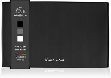 Силіконовий килимок KaraLuna Premium для годівлі котів та собак, 60 x 40 см, чорний, кутовий