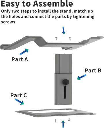 Підставка для ноутбука Soundance, регульована, сіра, для моніторів 10-17.3 дюймів