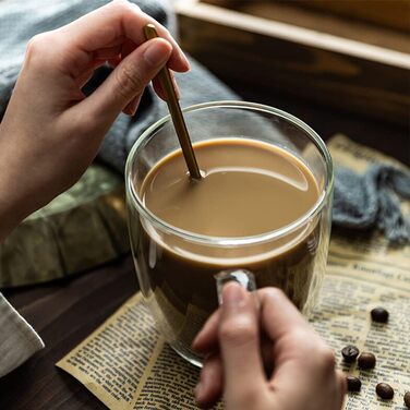 2 скляні термочашки для кави та лате макіато, 2 шт. (700 мл)