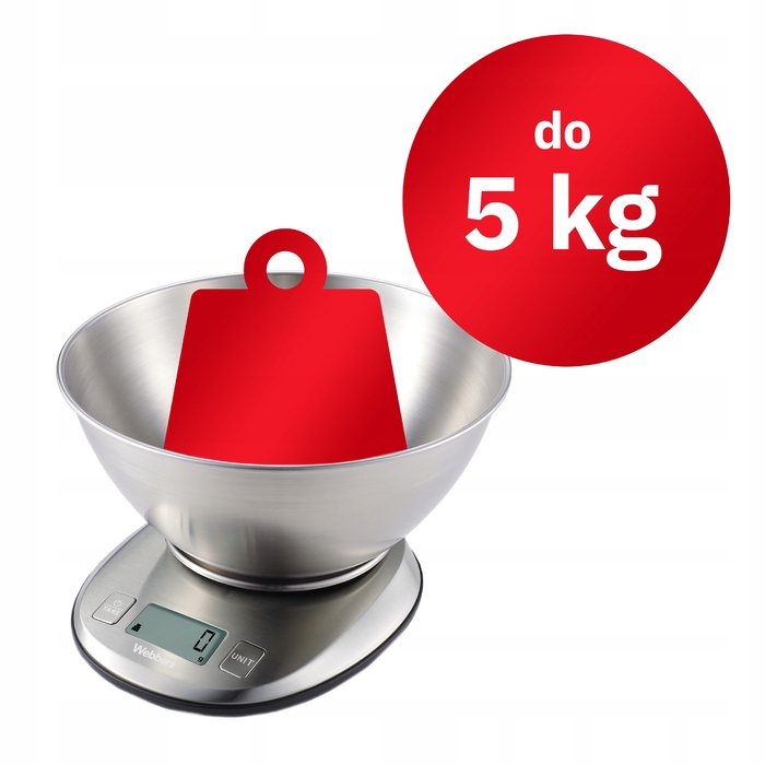 Кухонні ваги Webber EK4390, сріблястий/сірий, 5 кг