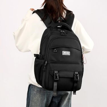 Шкільний рюкзак JANSBEN для дівчаток та хлопчиків, водонепроникний, з кількома відділеннями, для школи та подорожей, зручний, ідеальний для учнів 10 років, підлітків та 5 класу (блакитний)