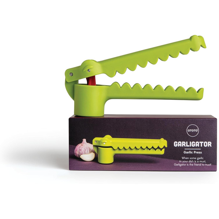 OTOTO Alligator Garlic Press with Ergonomic Handle - Fun Gifts