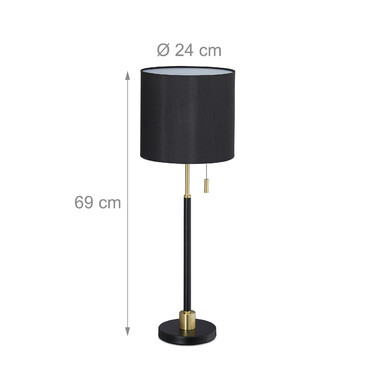 Relaxdays Table Lamp with Pull Switch
