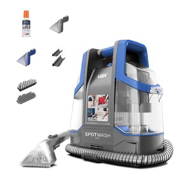 Портативний відпарювач для килимів та м'яких меблів Vax SpotWash Duo з насадкою для тварин, аксесуари для щоденного прибирання, насадки для різних поверхонь та розчин Spotwash Duo EU