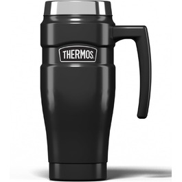 Термос König Travel Mug з нержавіючої сталі - Матовий чорний (470 мл) - Gun Metal