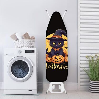 Чохол на прасувальну дошку з підкладкою «Різдво» (дизайн Halloween-кіт), потовщений та широкий чохол для прасування з м'якою підкладкою