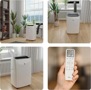 Кондиціонер TCL 9000 BTU (2,6 кВт) TAC-09CPB/NZB 3-в-1, з таймером, режимом сну, для вітальні, офісу, спальні, з функцією осушувача, з пультом керування, з випускним шлангом