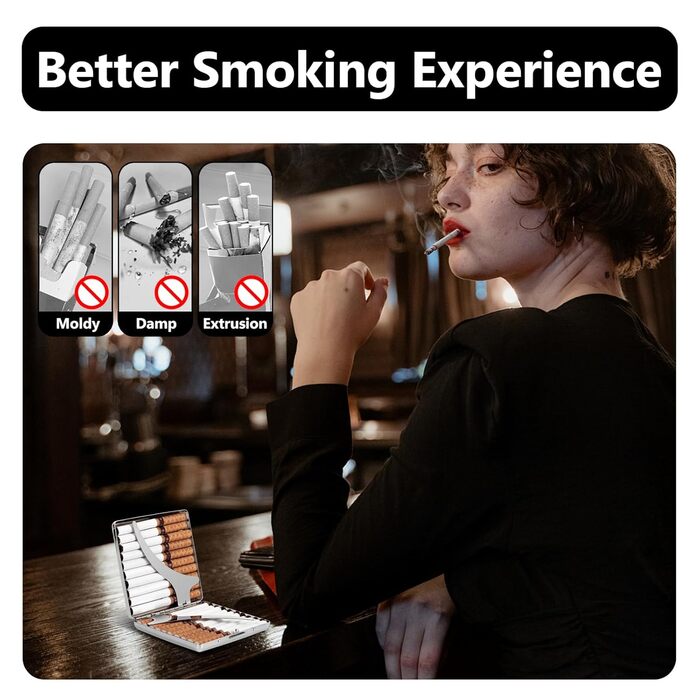 Металеве етоле для сигарет 84 мм, King Size, RFID захист, сріблястий лабіринт