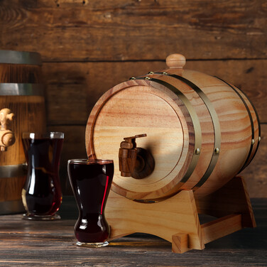 Relaxdays Wooden Schnapps Barrel