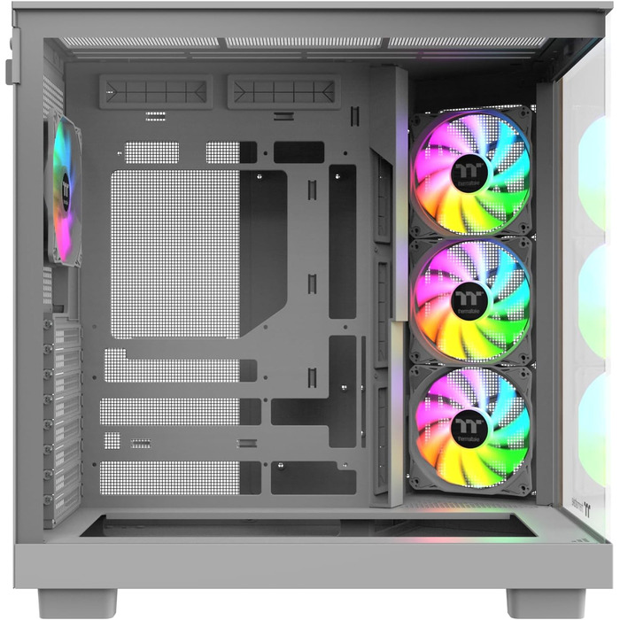 Корпус Thermaltake View 380 XL Wood Snow White – ATX Mid-Tower з RGB підсвічуванням, 4 вентилятори, USB-C, підтримка радіатора 360mm