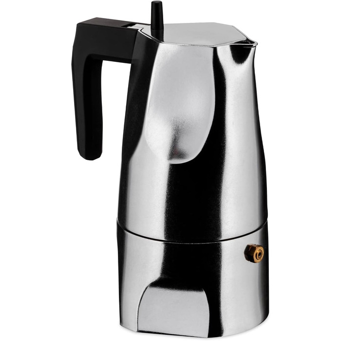Кавомашина еспресо Alessi Ossidiana MT18/3 B з алюмінію, 3 чашки