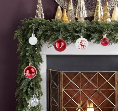 Новорічні кулі Рожево-золоті, 100 шт., діаметром 3, 4 та 6 см, набір прикрас для ялинки, пластикові, для різдвяного декору