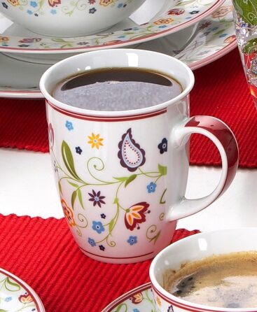 Ritzenhoff & Breker Doppio Shanti 30-Piece Porcelain Coffee Mug Set
