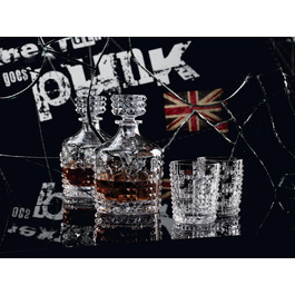 Набір віскі Nachtmann 4 шт., склянки віскі, кришталеве скло, 348 мл, Punk, декалітр + 2 склянки