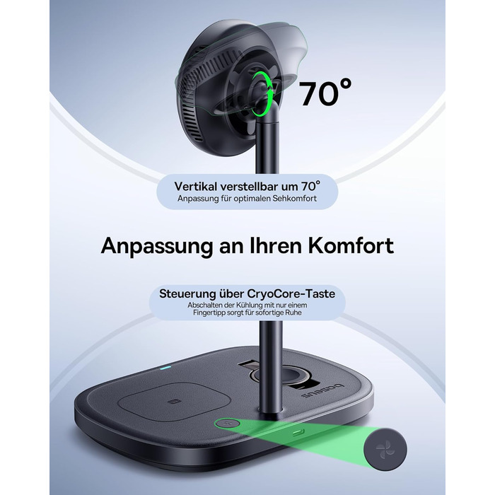 Baseus EnerFill 3-в-1 Бездротова Зарядка з Охолодженням TEC, 22.5W, для Apple Watch, iPhone 16/15/14/13/12 Pro Max, AirPods, з 45W Швидкою Зарядкою