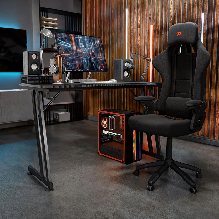 Ігровий стіл Trex E-Sports Exon, чорний, 120x60x75 см