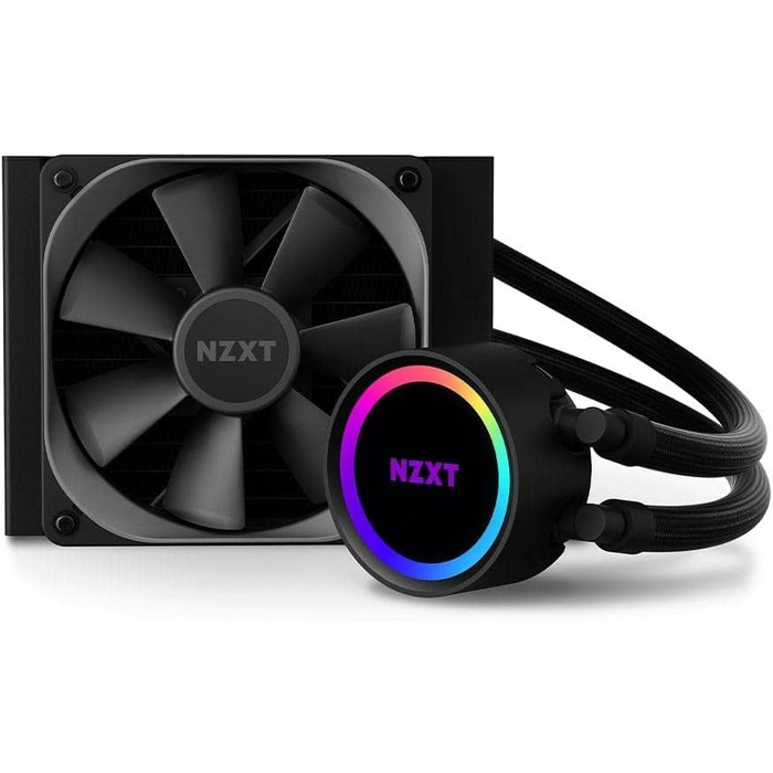 NZXT Kraken: Рідинне охолодження CPU AIO з LCD-дисплеєм та RGB підсвічуванням (120 мм, чорний)