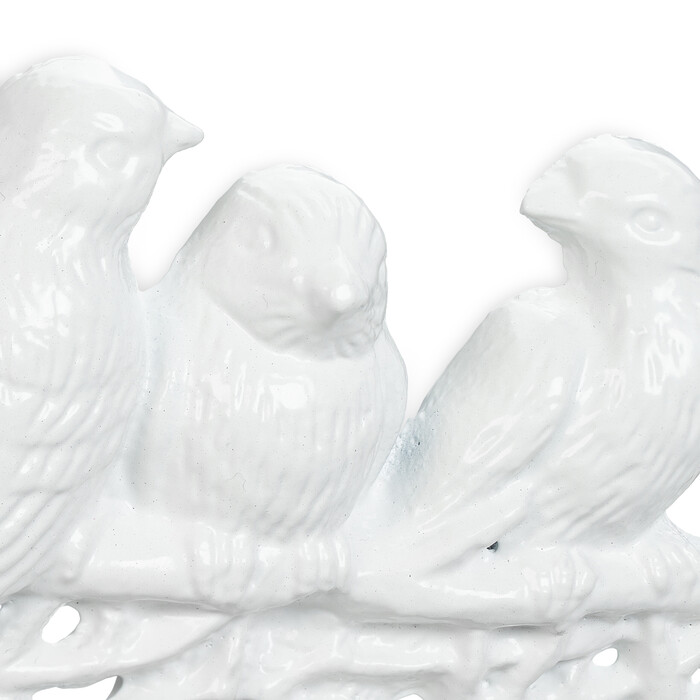 Relaxdays Bird-Themed White Coat Rack