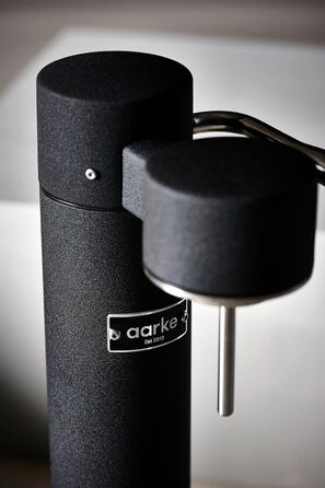 Aarke Carbonator 3 – Содовий апарат з нержавіючої сталі, матово-чорний + 2 PET-пляшки 1л. Для газування води з крана, сумісний з CO2 60л.