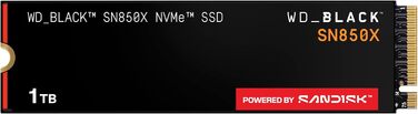 SSD WD_BLACK SN850X 1TB NVMe PCIe Gen4 - ігровий накопичувач, 7300 МБ/с читання, 6300 МБ/с запис