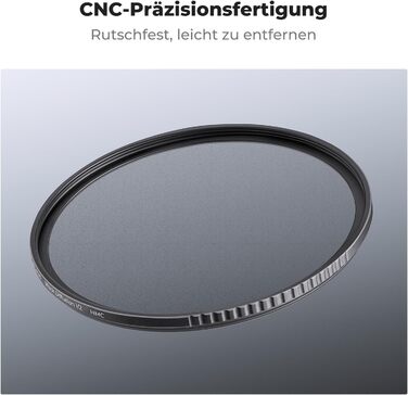 Фільтр K&F Concept 82mm Black Diffusion для створення ефекту кінематографічного розмиття (Mist) - для відео, блогів, портретної фотографії