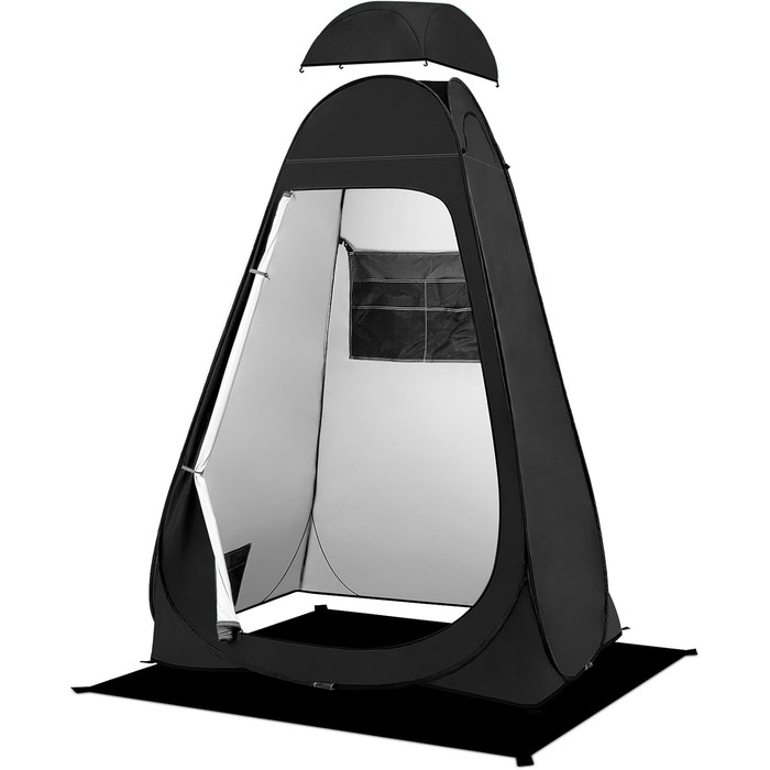Brian & Dany Pop Up Camping Shower Tent - Portable Changing Tent with Rainfly & Windows - Outdoor Privacy Shelter, UPF 50+ Waterproof, 120x120x190cm