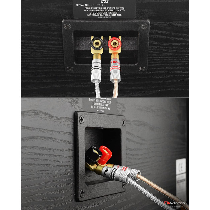 Позолочені бананові роз'єми Nakamichi 24K для акустичних кабелів 12-18 AWG, 4 мм для підсилювачів, Hi-Fi ресиверів та домашніх кінотеатрів, 4 шт (2 пари)