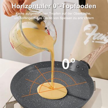 Набір сковорідок Maxspace 3 шт. з антипригарним покриттям, індукційне дно 18, 22, 26 см, для всіх плит (сірий)