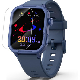 Дитячий розумний годинник-фітнес-трекер з пульсометром, лічильником кроків, монітором сну та водонепроникністю IP68. Подарунок для дітей 6-16 років (Блакитний)