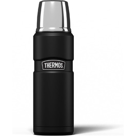 Kleine King Stainless Steel Thermos Flask - 470ml - Hot & Cold - Black