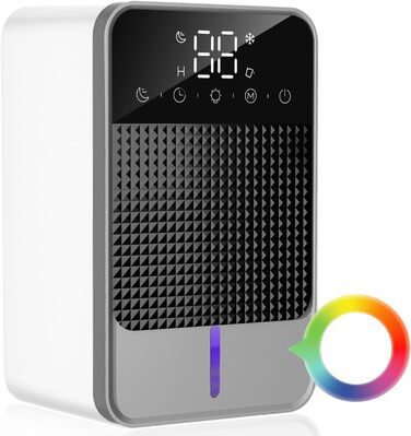 Електричний осушувач повітря 1.2L для дому та підвалу, 30м², з автовимкненням та освітленням