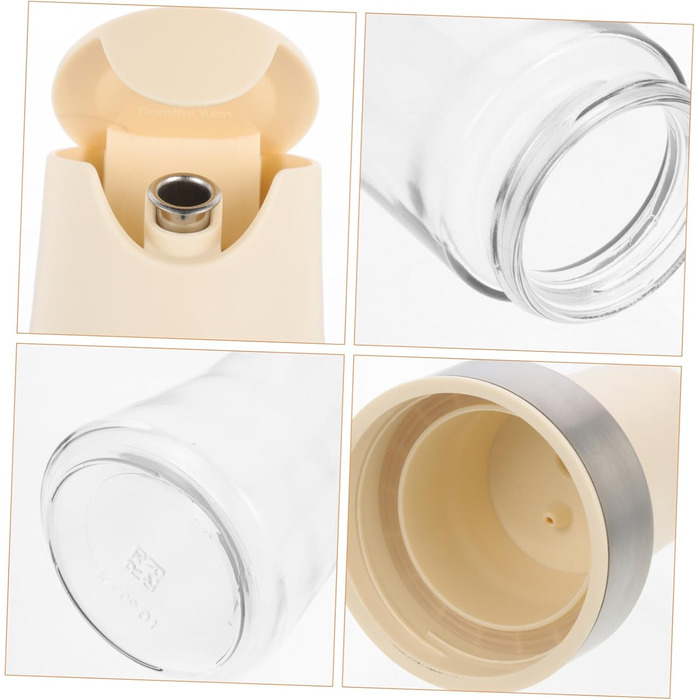 CIYODO Automatic Open and Close Oil Bottle, Auto-Vinegar Bottle, Sauce Bottle, Vinegar and Oil Spout, Sauce Bottle, Sauce Bottles, Vinegar Jar, Clear Vinegar Bottle, Silica Gel White