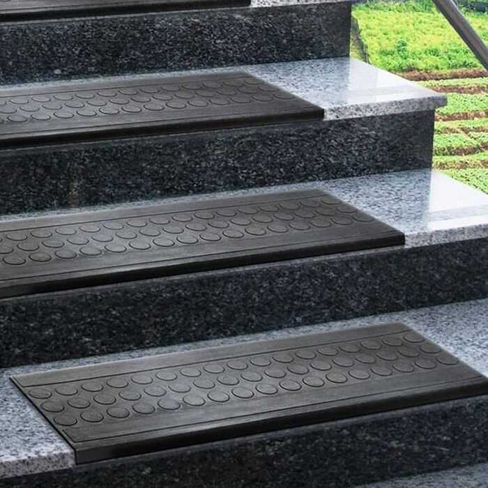 Rubber Threshold Ramps - Non-Slip Transition Mats for Indoor/Outdoor Use - 5 Piece Set