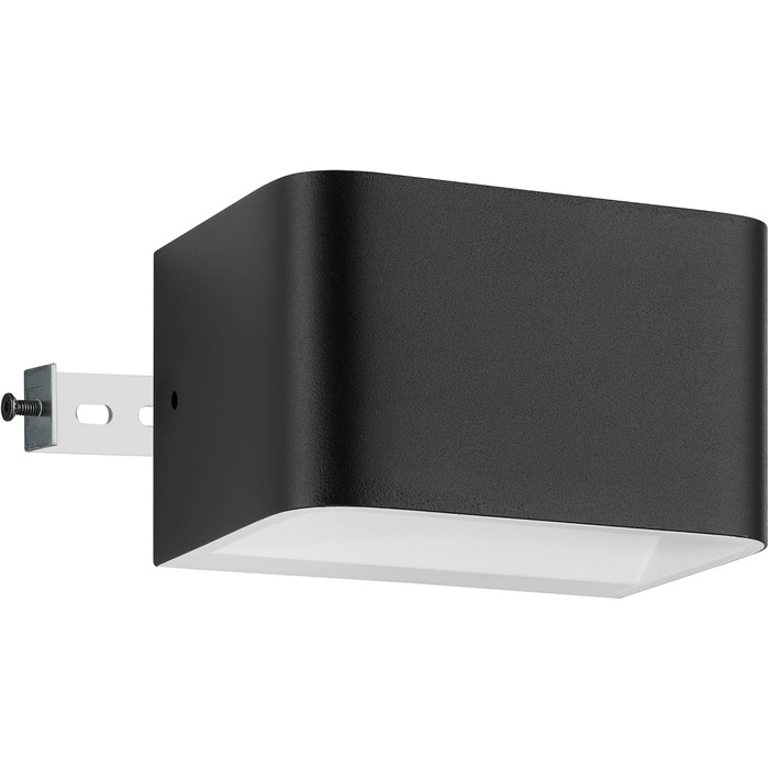 EGLO LED Wall Lamp Sania 5, 1-Light Wall Lamp Modern, Minimalist, Metal Wall Lighting in White, Satin Plastic, LED Bathroom Lamp Warm White, IP44 (13 cm, Black)