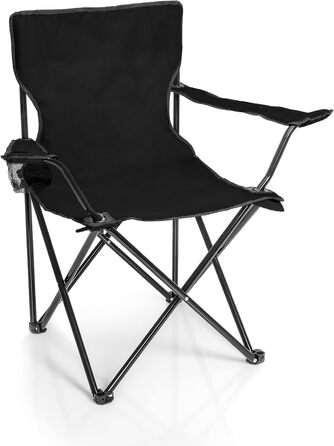 Крісло для риболовлі BigDean - складане, з підстаканником та сумкою. Риболовне крісло, складаний стілець для відпочинку, садова меблі