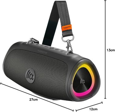 TAZATA Bluetooth колонка портативна 90W з Power Bank, USB, водонепроникна для вечірок, пляжу, басейну