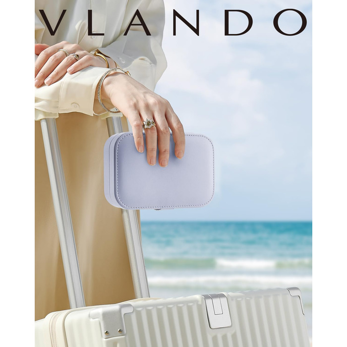 Косметичка для прикрас Vlando, органайзер для ювелірних виробів, дорожній, світло-фіолетовий