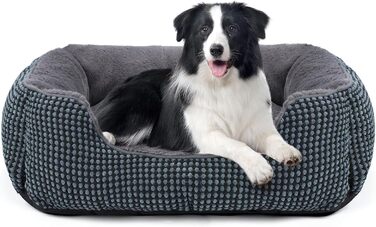 FURTIME Dog Bed, Large Dogs, Washable Fluffy Dog Basket, Non-Slip Dog Cushion, Anti-Anxiety Dog Bed for Large and Medium Dogs and Cats, 89x63x23cm (M(63x53x20cm))