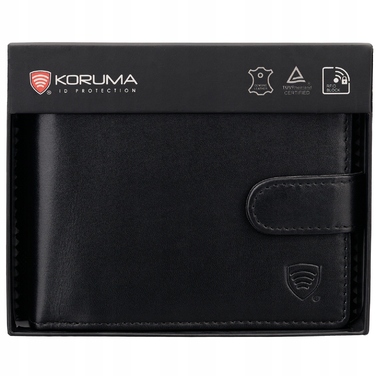 Чоловічий шкіряний гаманець Koruma Smart з RFID-захистом для карт та монет