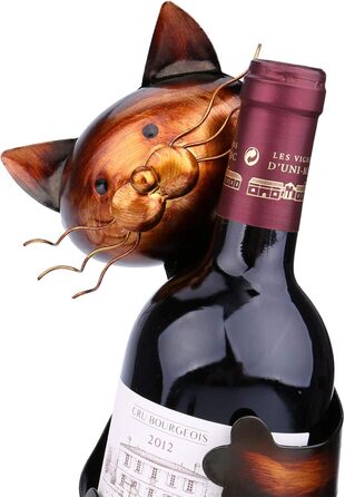 Cat Wine Holder, Wine Bottle Holder, Cat Decor, Wine Rack, Metal Sculpture, Practical Sculpture, Interior Decoration Craft, Main Decoration for Birthday, Christmas, Thanksgiving