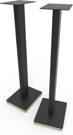 Підлогові стійки для акустики Kanto ST34P - пара, чорний метал, дерев'яний постамент | До 13.6 кг