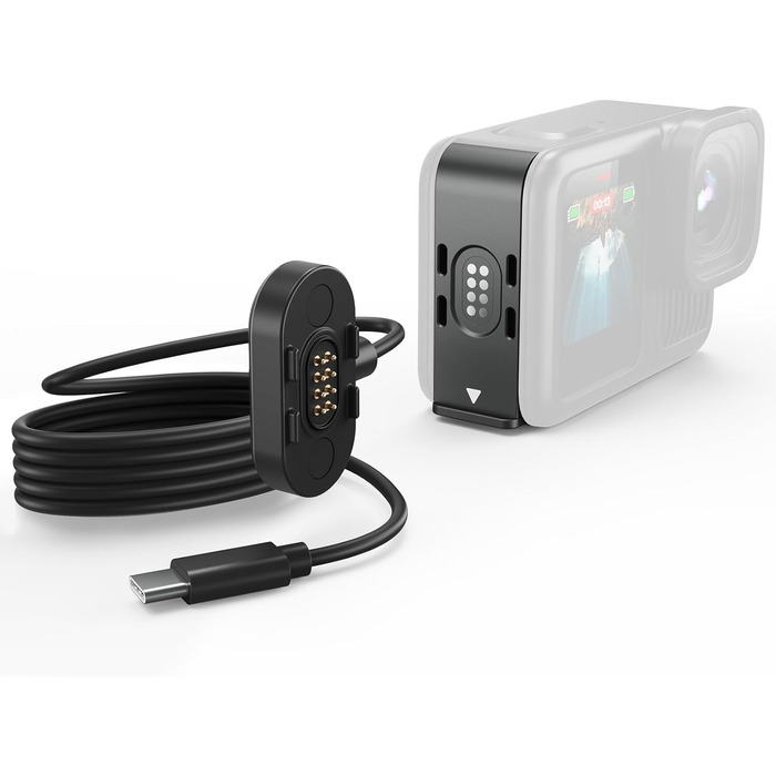 Зарядний пристрій для GoPro Hero 13 Black — 3-канальний заряд для акумуляторів з швидкою зарядкою, USB-C кабель. Сумісний з GoPro Hero 13 Black, оригінальний акумулятор (без акумулятора). Для Hero 9-13