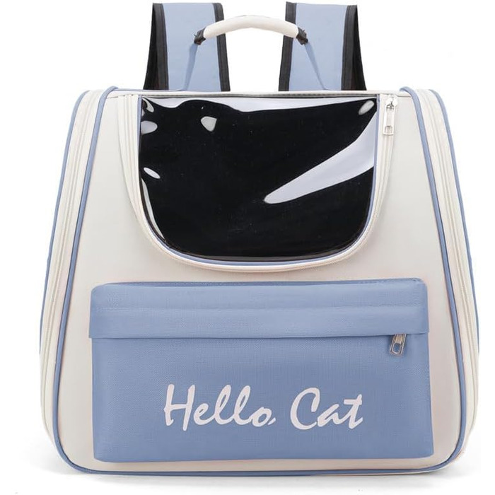 Рюкзак для котів та маленьких собак з сітчастим вікном, до 15 кг, чорний