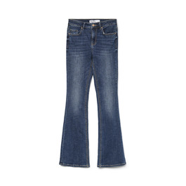 Джинси жіночі VERO MODA VMFLASH, середньої посадки, розкльошені, L/32L, темно-синій денім