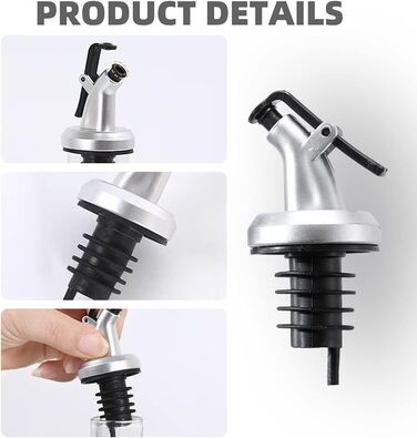 Виливники для пляшок THETAG, 10 шт. - виливання вина, олії, спецій, сиропів (без протікання)