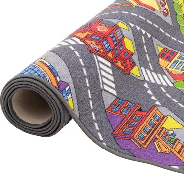 Дитячий килим Snapstyle для ігор, 3D місто, прямокутний 133x133 см, зносостійкий та простий у догляді для дитячої кімнати